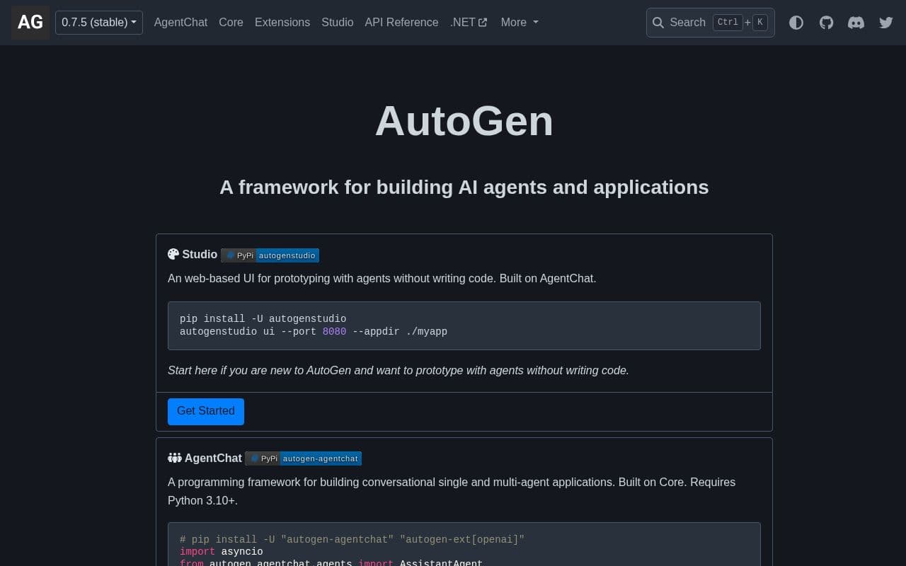 AutoGen screenshot
