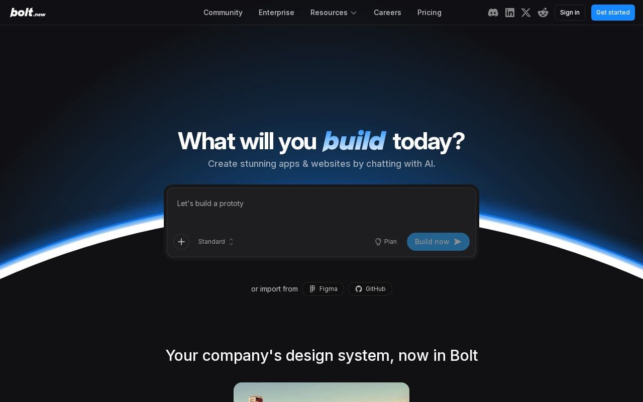 Bolt.new screenshot