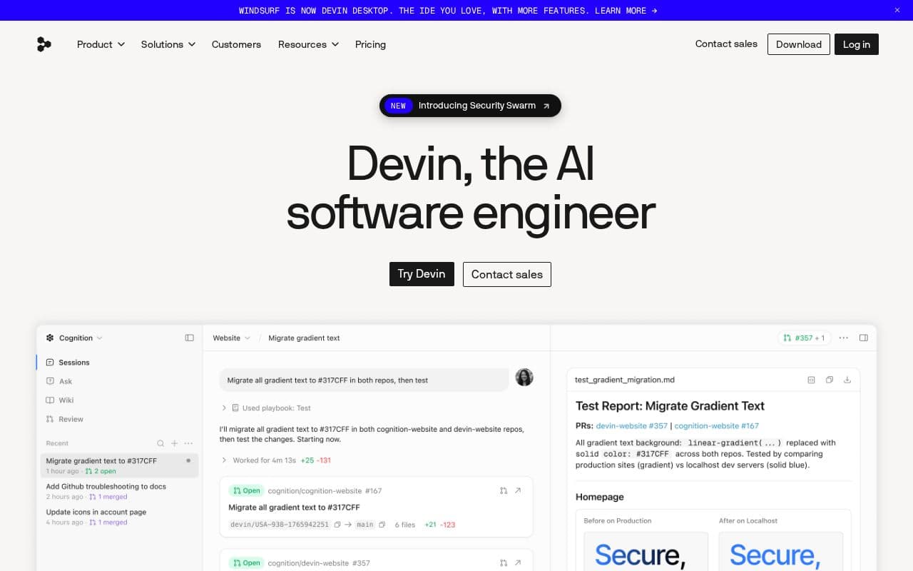 Devin screenshot