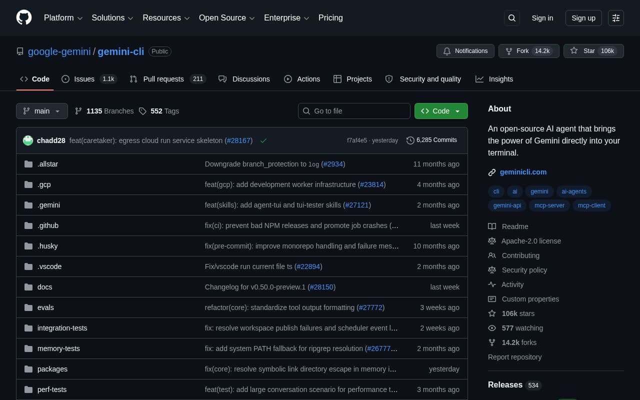Gemini CLI screenshot
