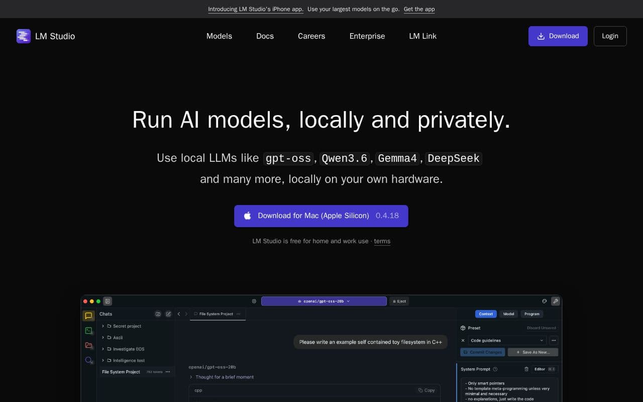 LM Studio screenshot