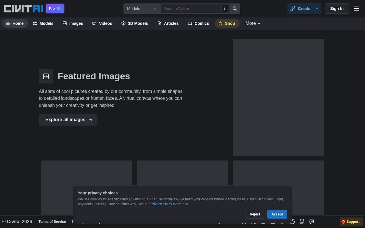 Civitai screenshot