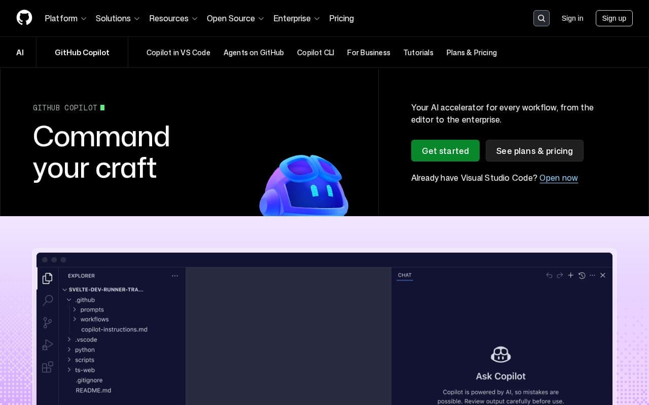 GitHub Copilot screenshot
