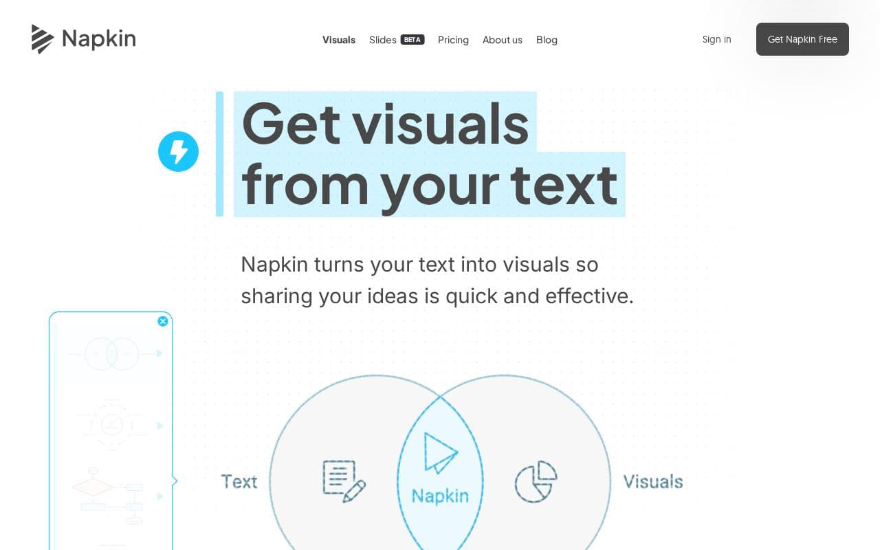 Napkin screenshot