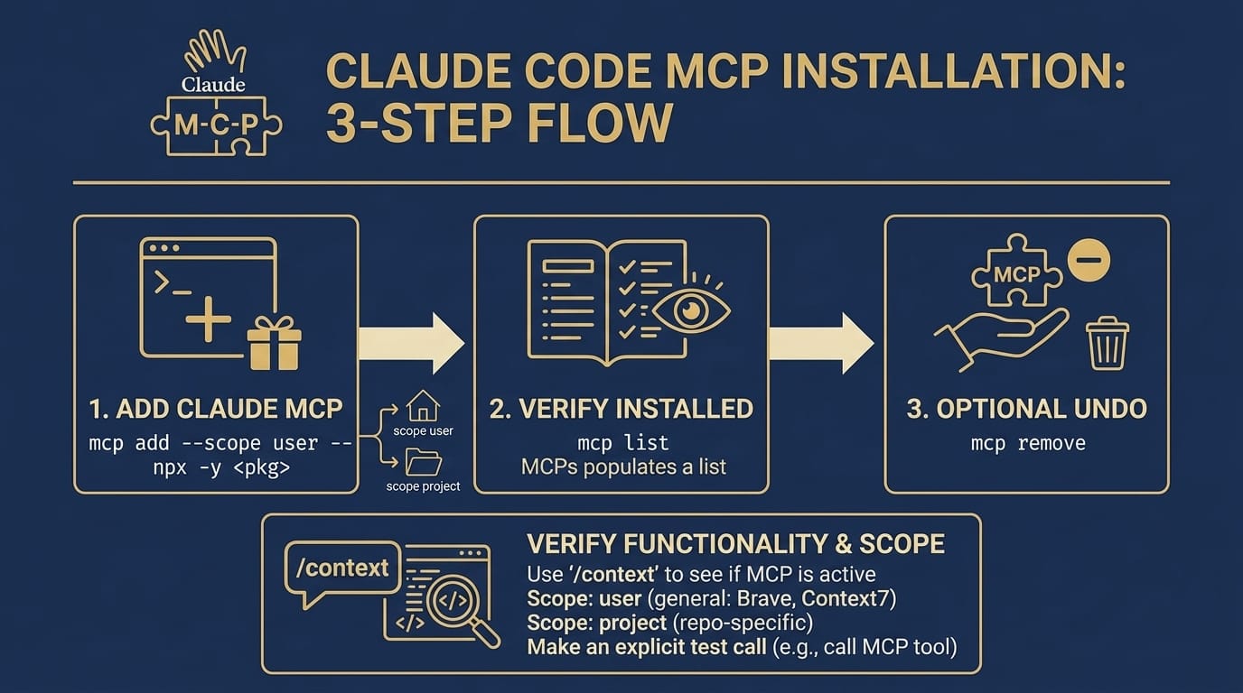 How to Install a Claude Code MCP: 3-Step Flow