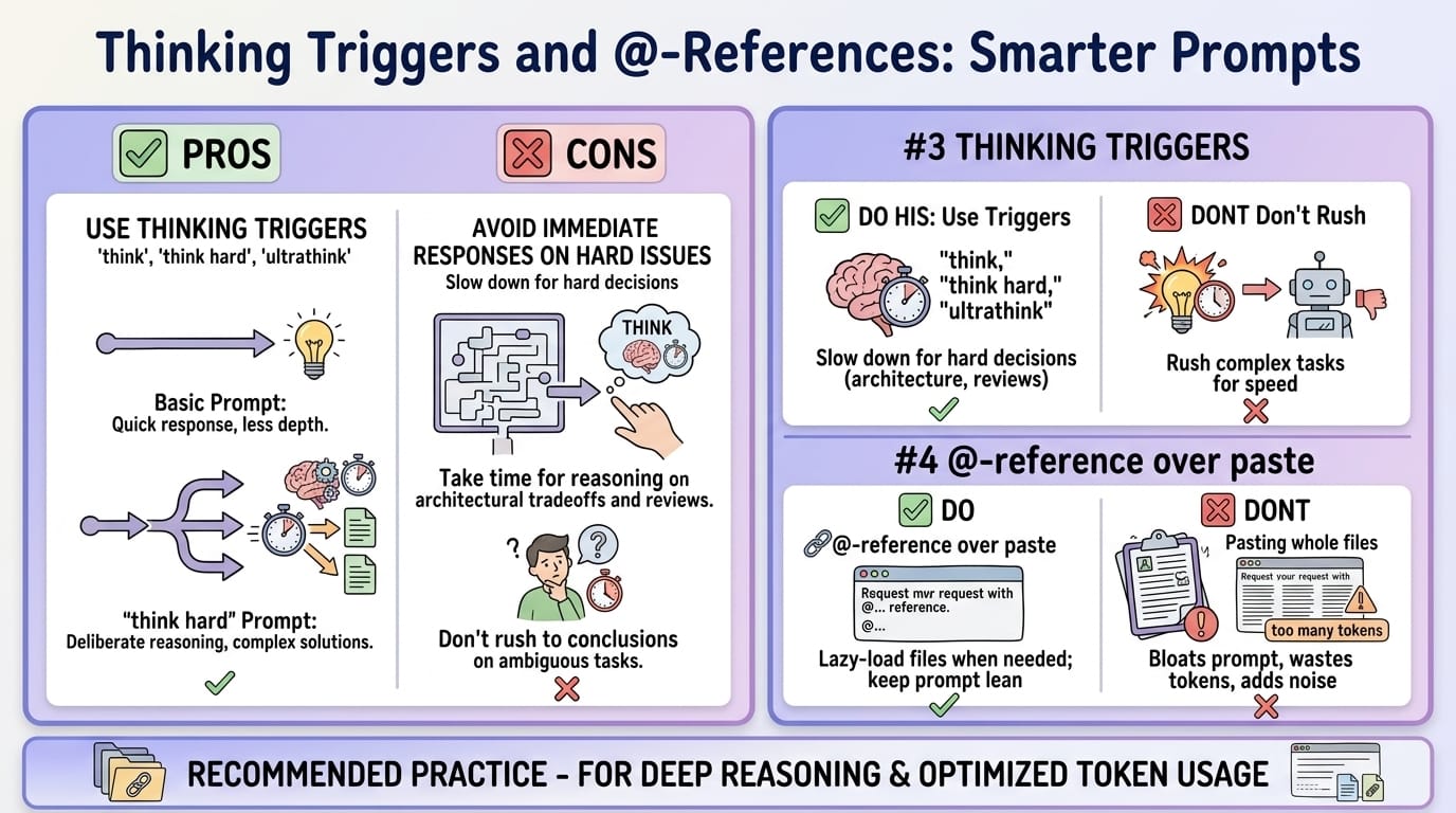Prompts #3 & #4: Thinking Triggers + @-References