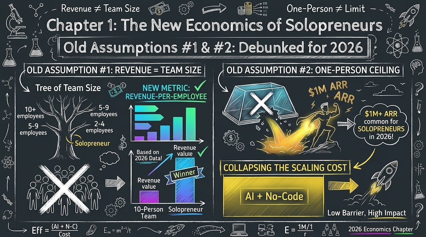 Old Assumptions #1 & #2: Revenue = Team Size, One-Person Ceiling