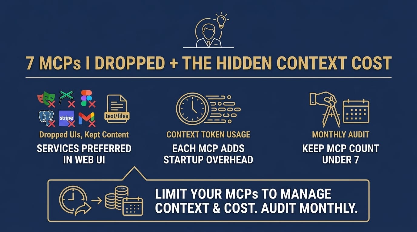7 MCPs I Dropped + The Hidden Context Cost