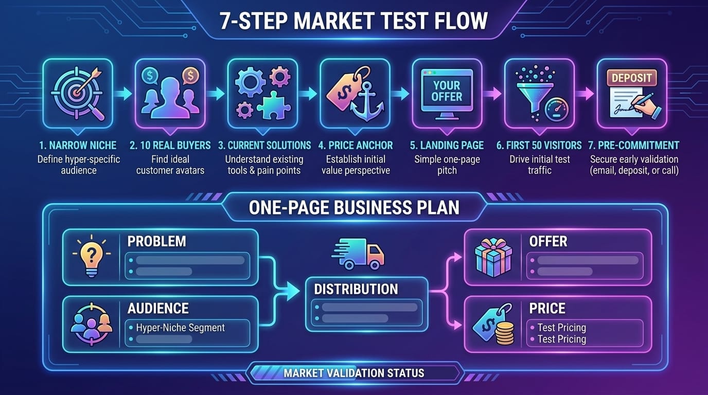 7-Step Market Test + One-Page Business Plan