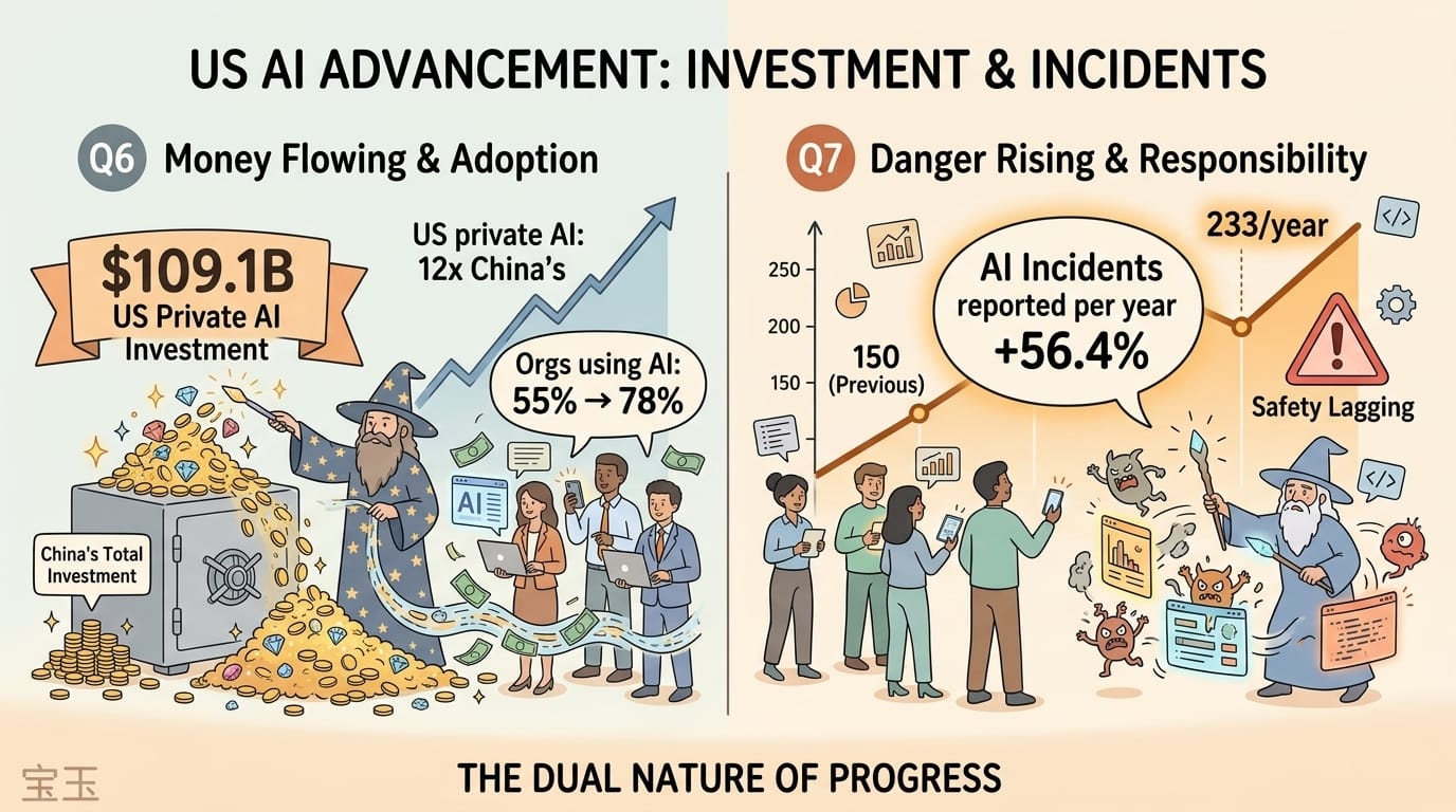 Q6 + Q7: $109.1B US AI Investment + AI Incidents Up 56%