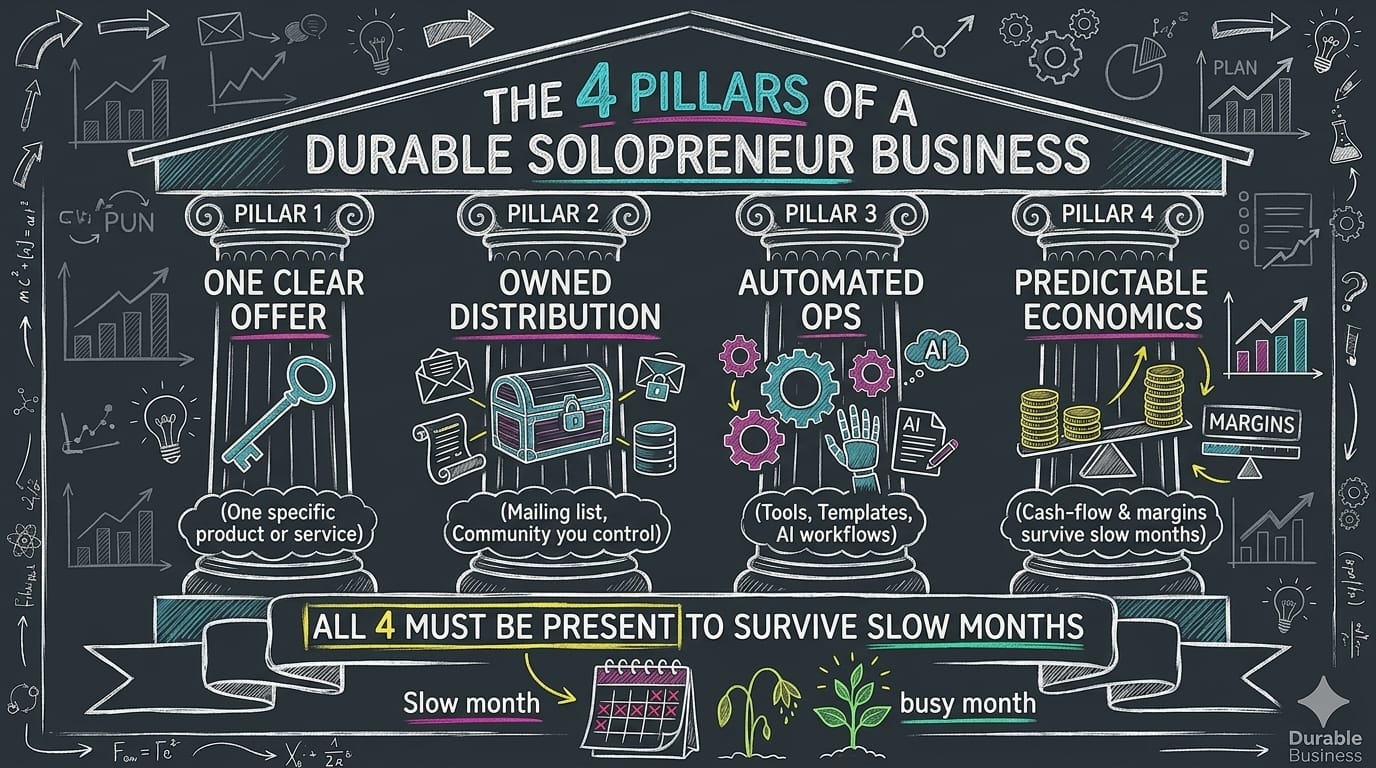 The 4 Pillars of a Durable Solopreneur Business