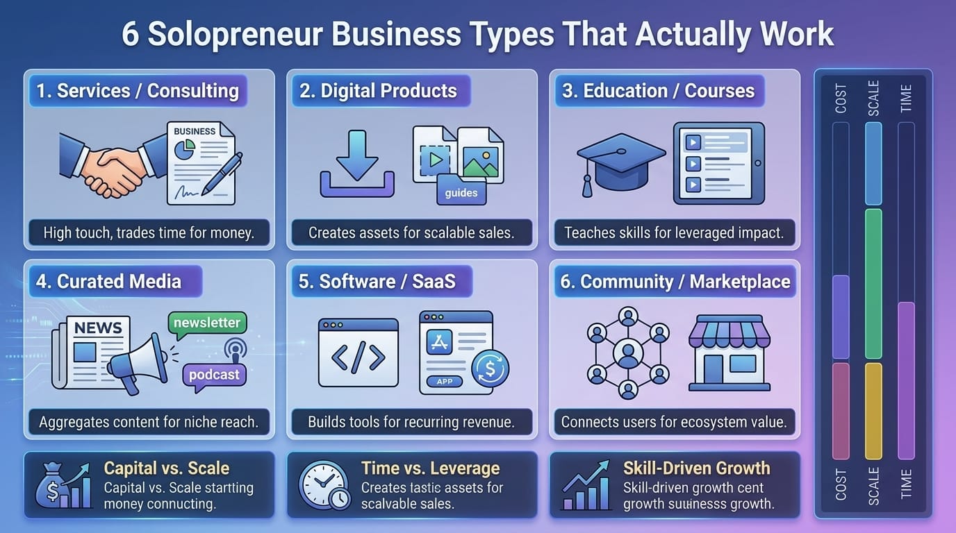 6 Solopreneur Business Types That Actually Work